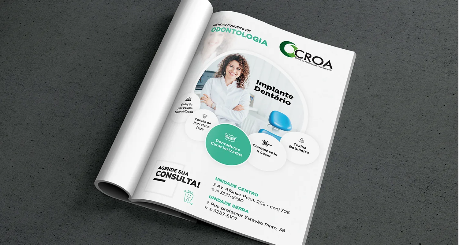 Detalhe do projeto: Marca, site e marketing digital para uma clínica de reabilitação odontológica