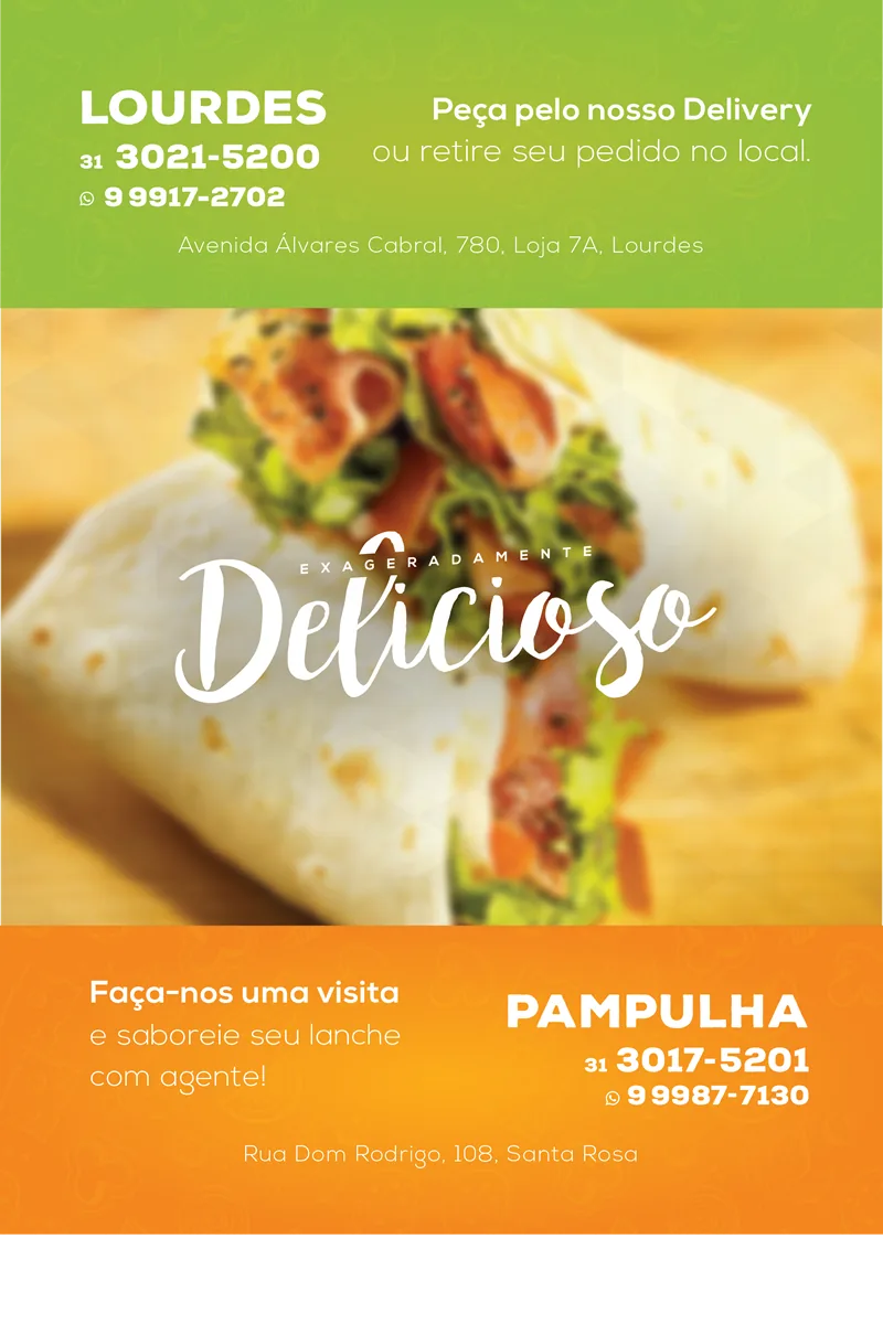 Detalhe do projeto: Marca e marketing digital para uma lanchonete especializada em wraps